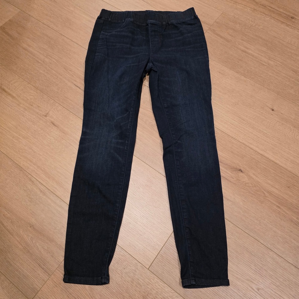 Eileen Fisher Womens Organic Cotton Stretch Pull On Skinny Jeans Dark Wash S/P